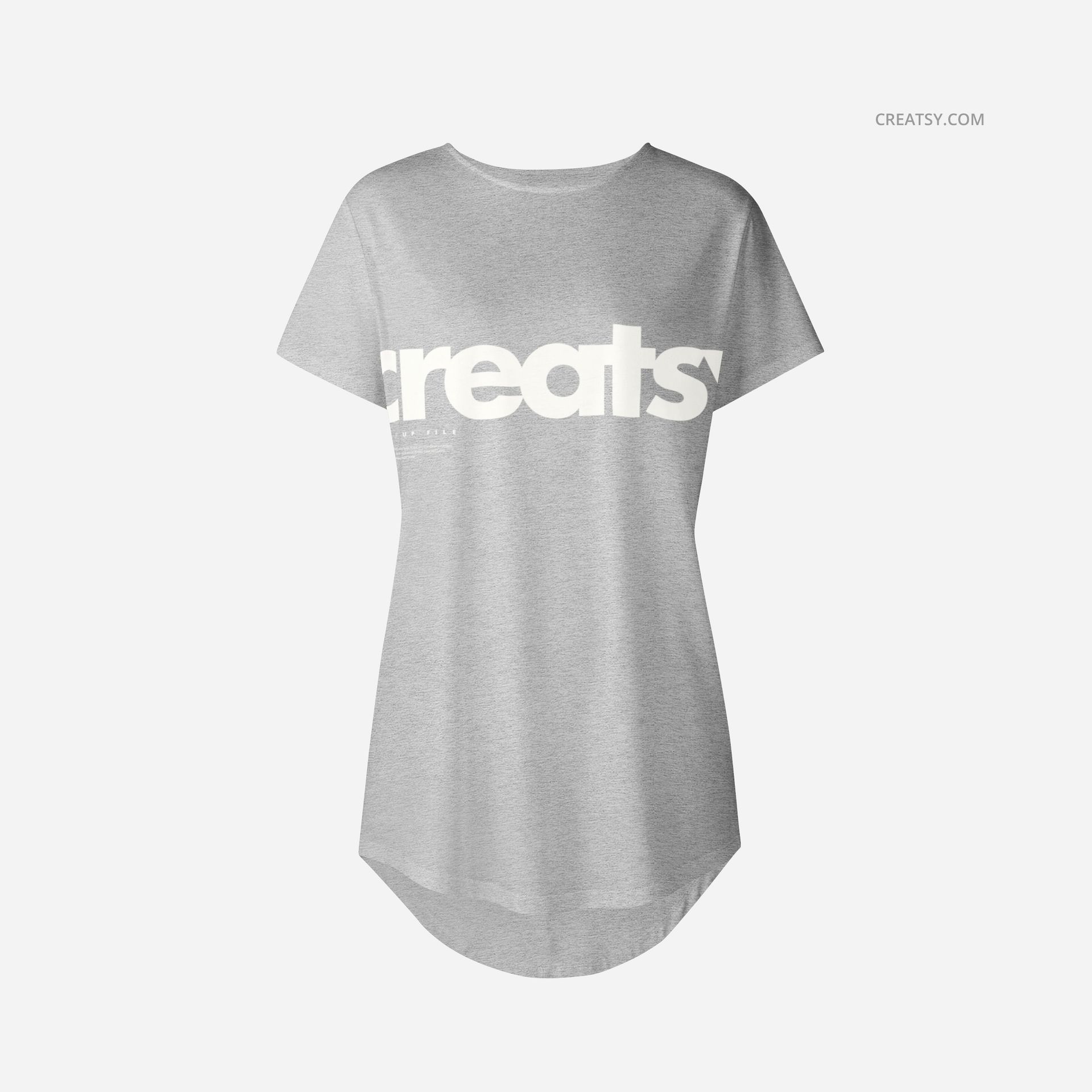 Womens Longline T-shirt Mockup Set