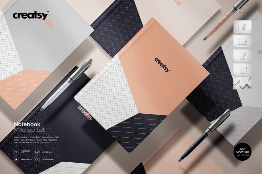 Notebook Mockup Set - mockup screenshot 1