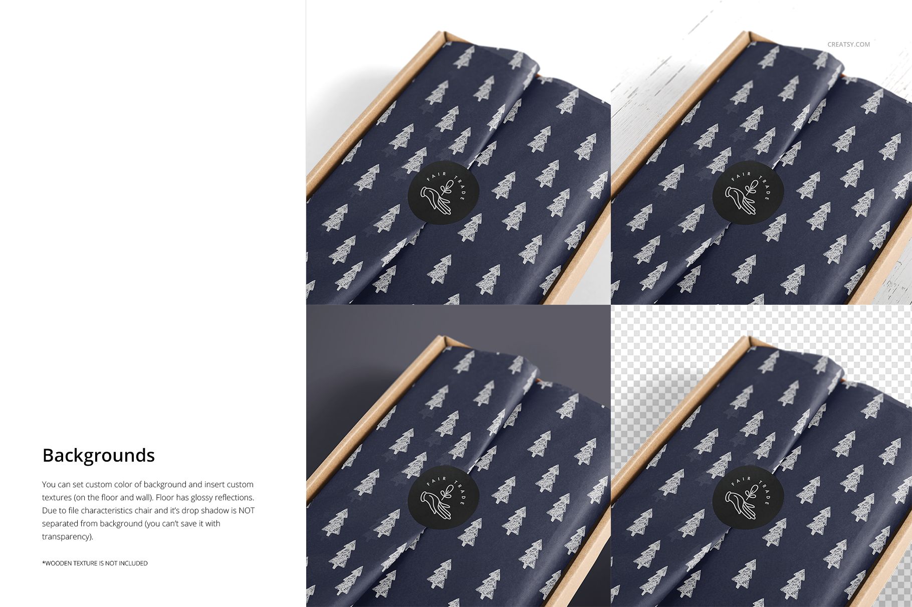 Mailer Box Wrapping Tissue Paper Mockup Set - mockup screenshot 10