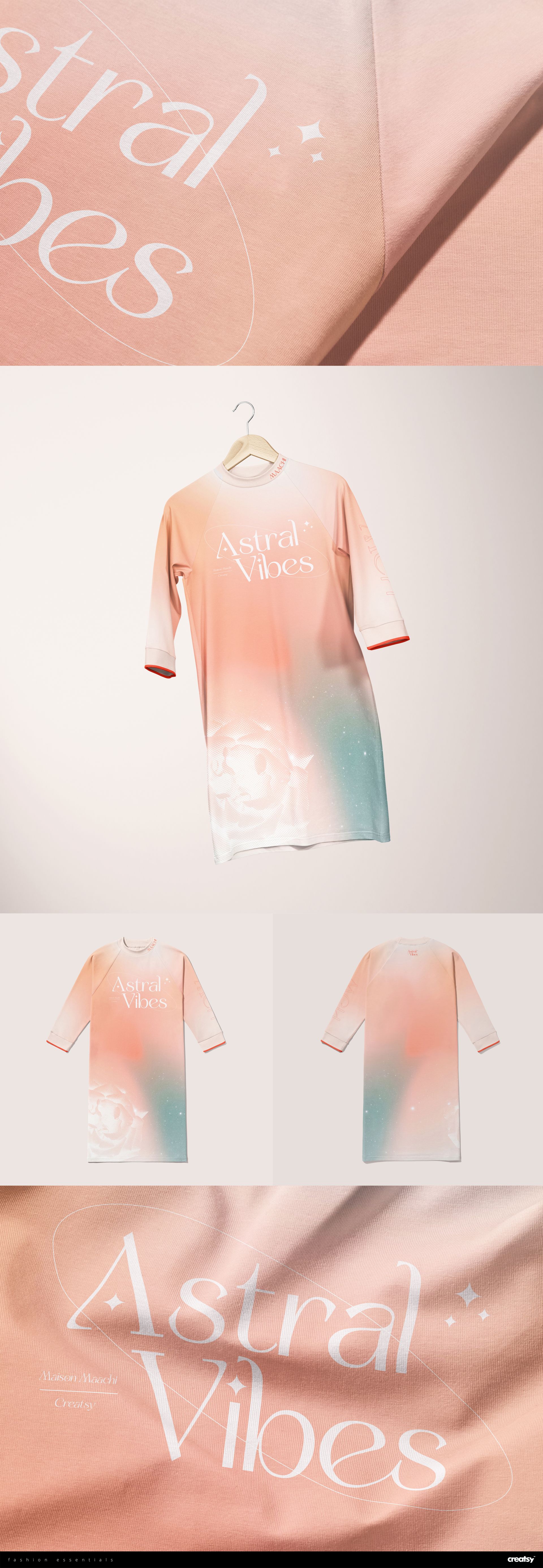 Sweatshirt Raglan Dress Mockup Set - mockup screenshot 5