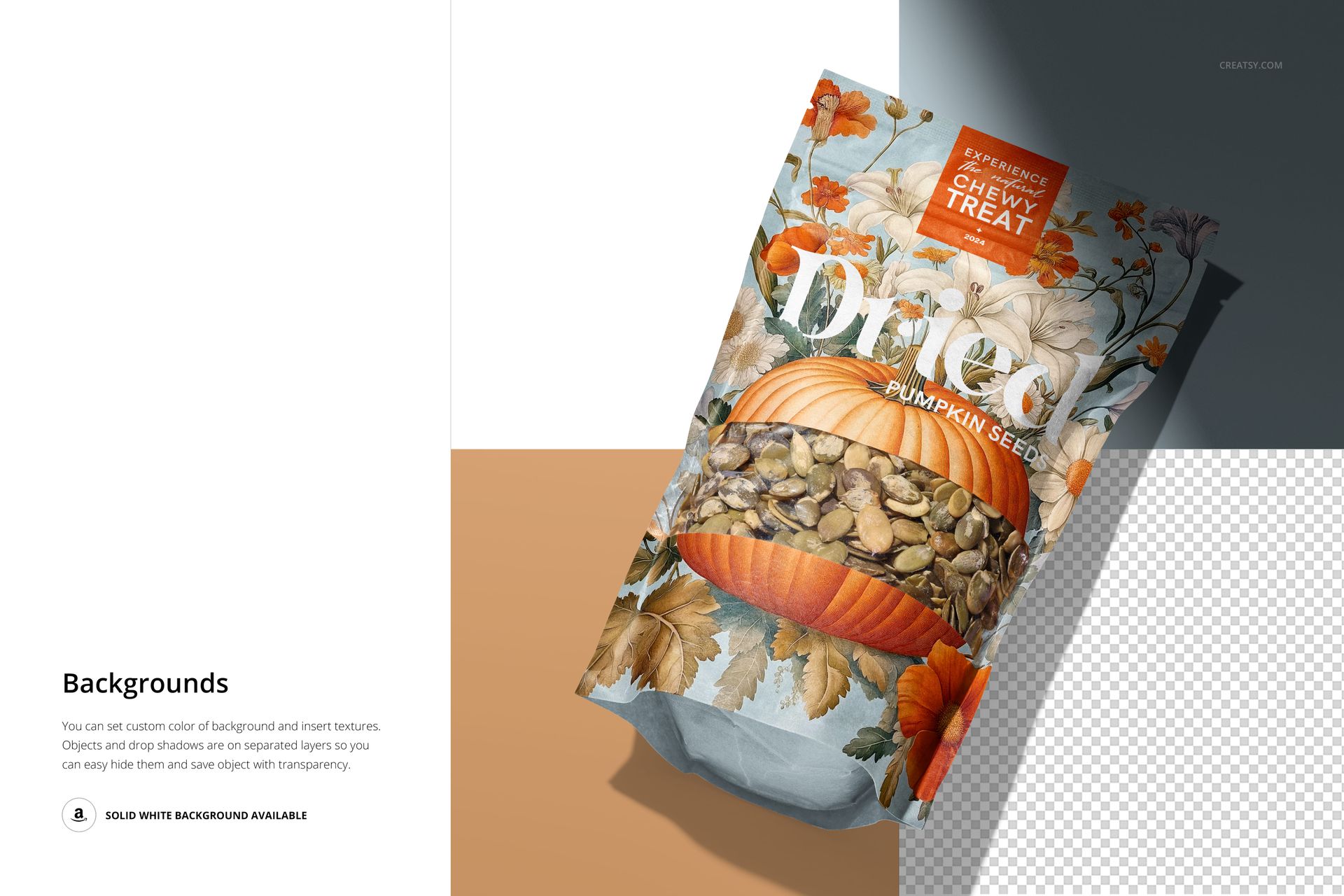 Pumpkin Seeds Paper Pouch Mockup Set - mockup screenshot 9