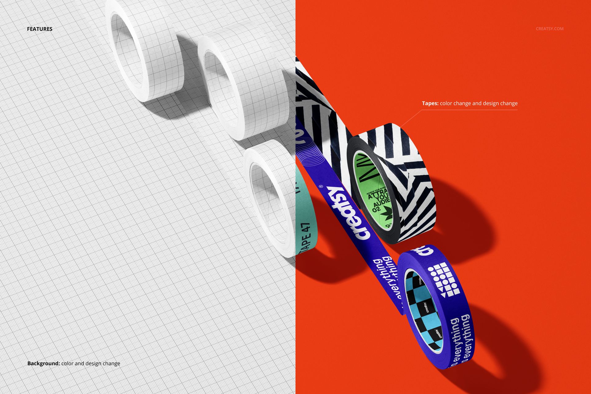 Rolling Packaging Tapes Mockup - mockup screenshot 3