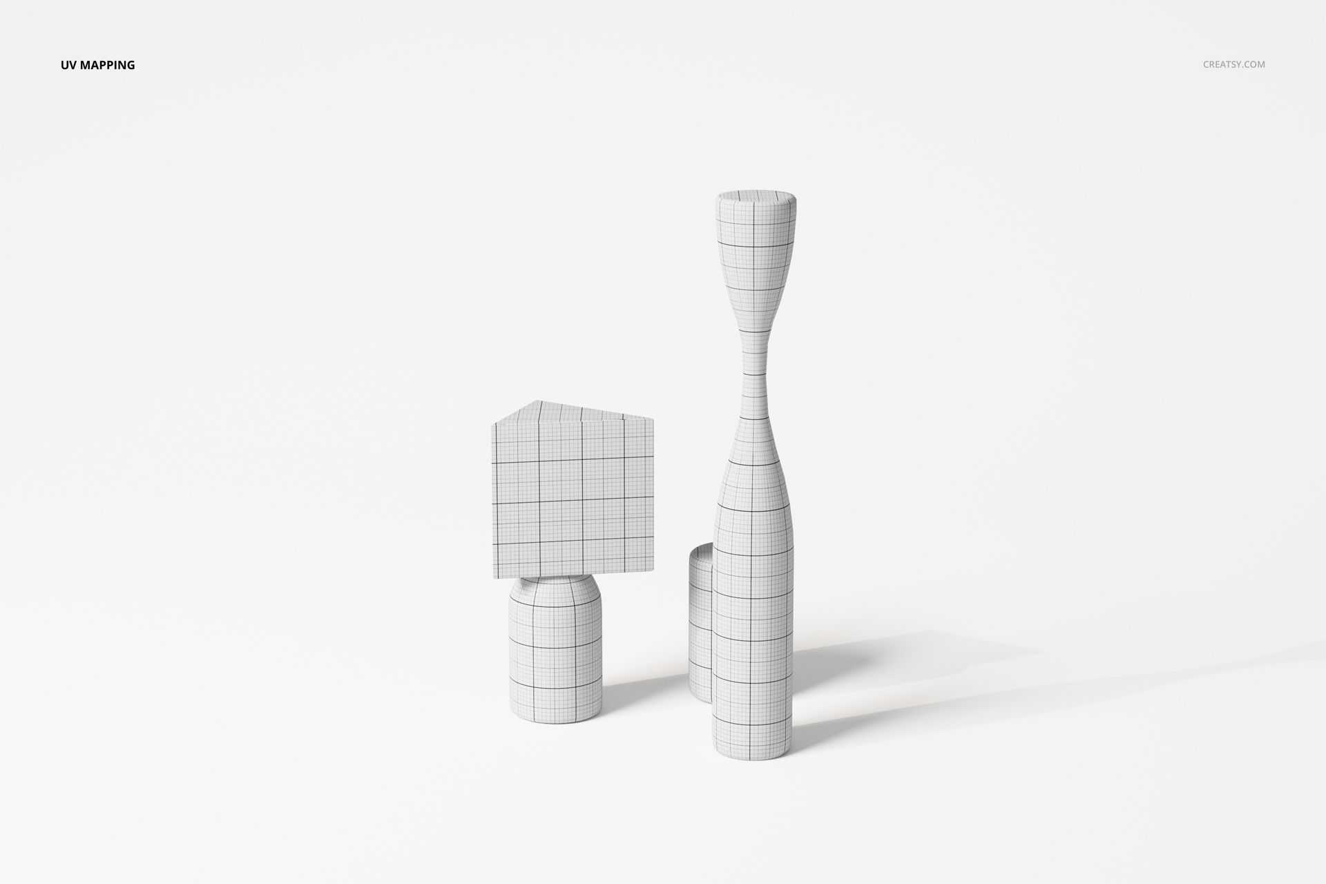 Cubist Style Decorative Sculptures 3D Model - mockup screenshot 5