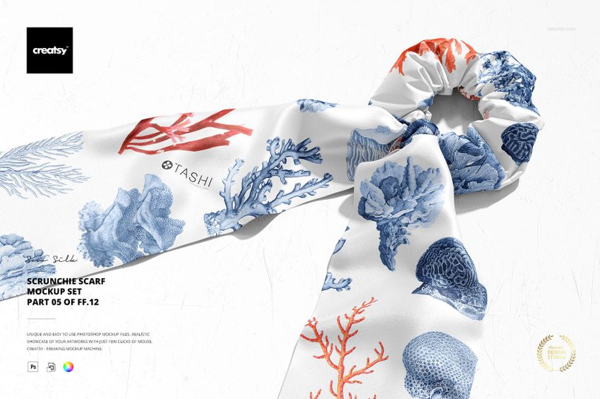 Scrunchie Scarf Mockup Set - mockup screenshot 1