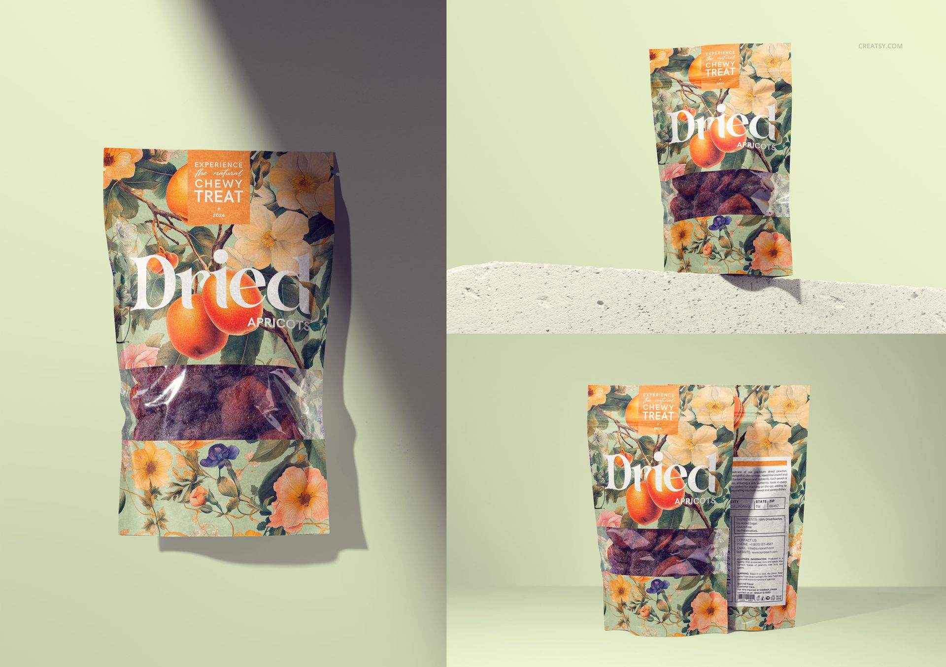 Dried Apricots Paper Pouch Mockup Set - mockup screenshot 7