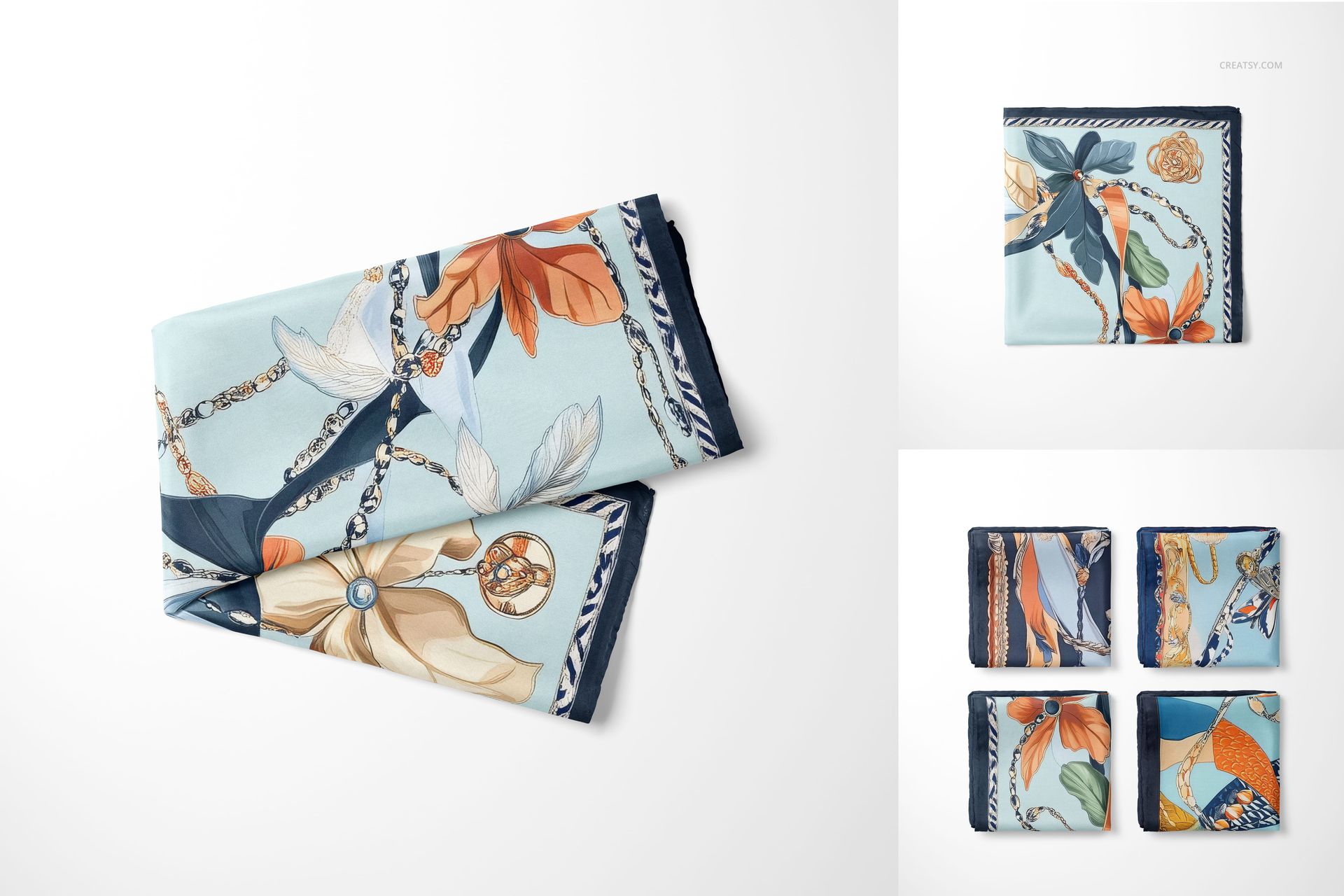 Silk Scarf Mockup Set - mockup screenshot 7