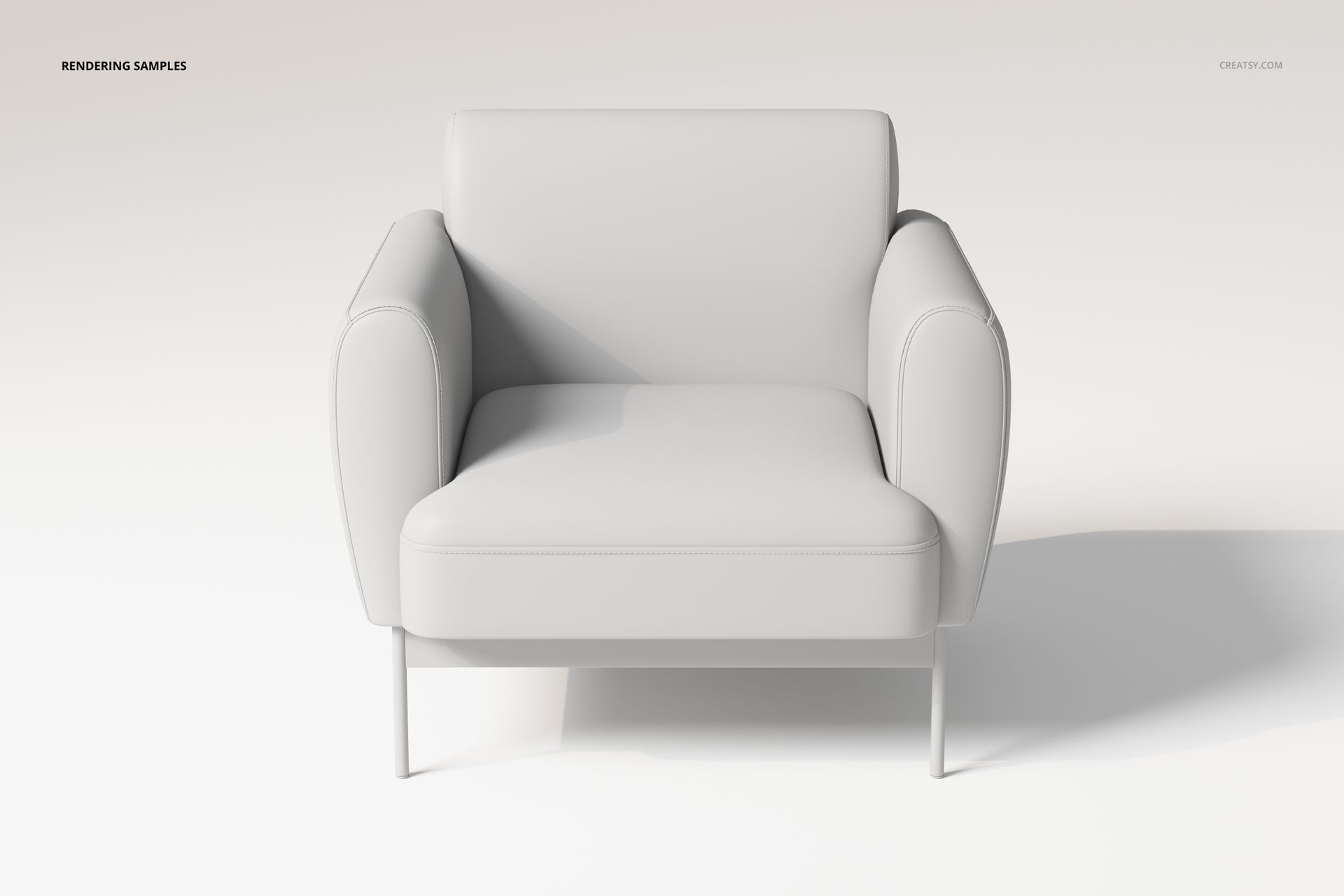 Puffy Lounge Chair 3D Model - mockup screenshot 2