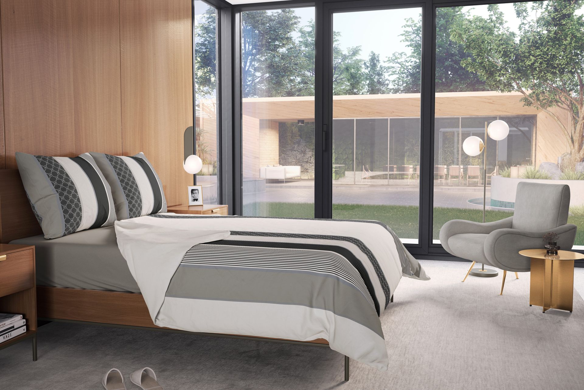 Modern Bedroom Bedding Mockup Set - mockup screenshot 7