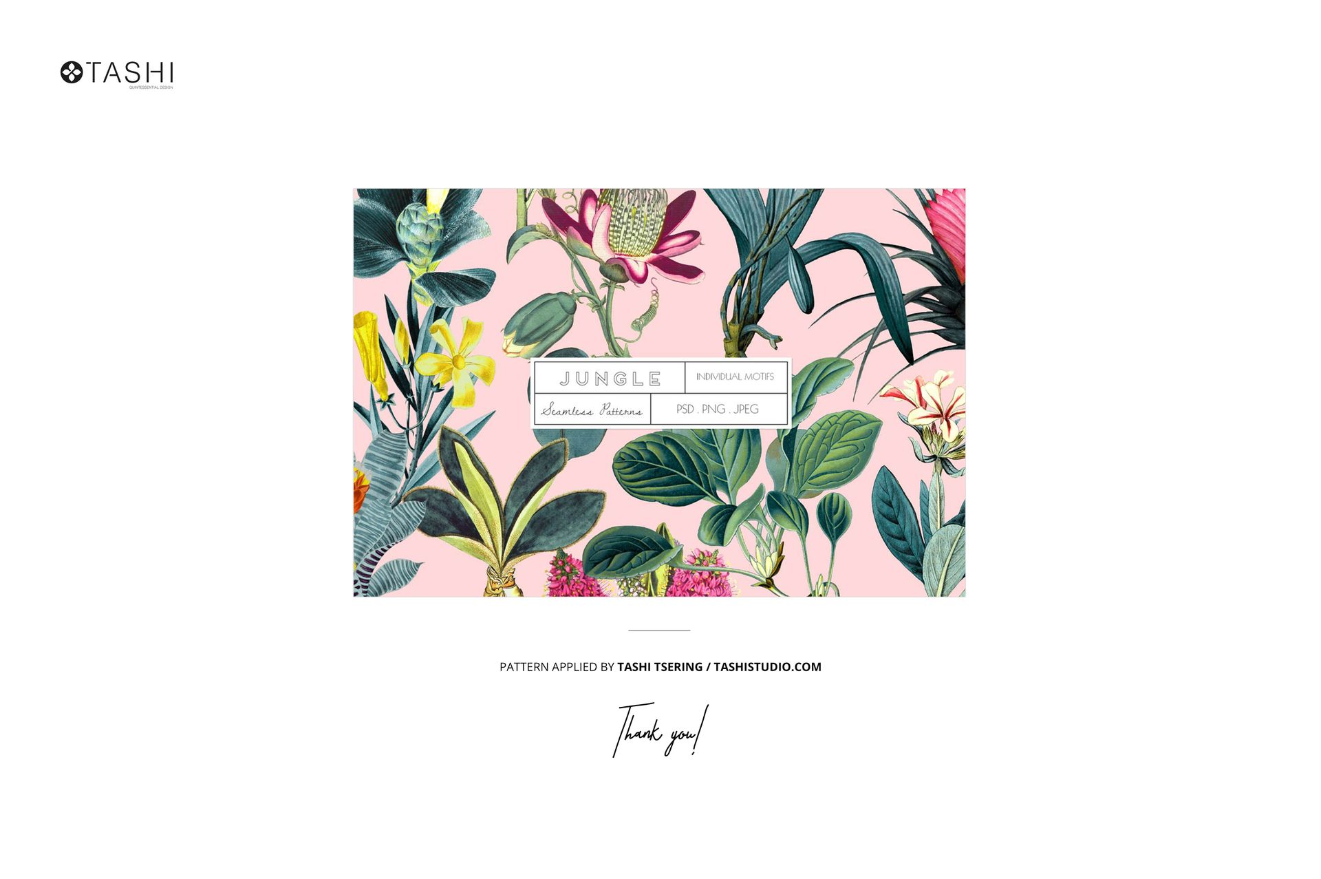 Fabric bolt mockup featuring a botanical pattern with colorful flowers and green leaves on a pink background, front view.