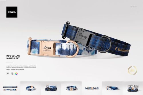 Dog Collar Mockup Set - mockup preview 1