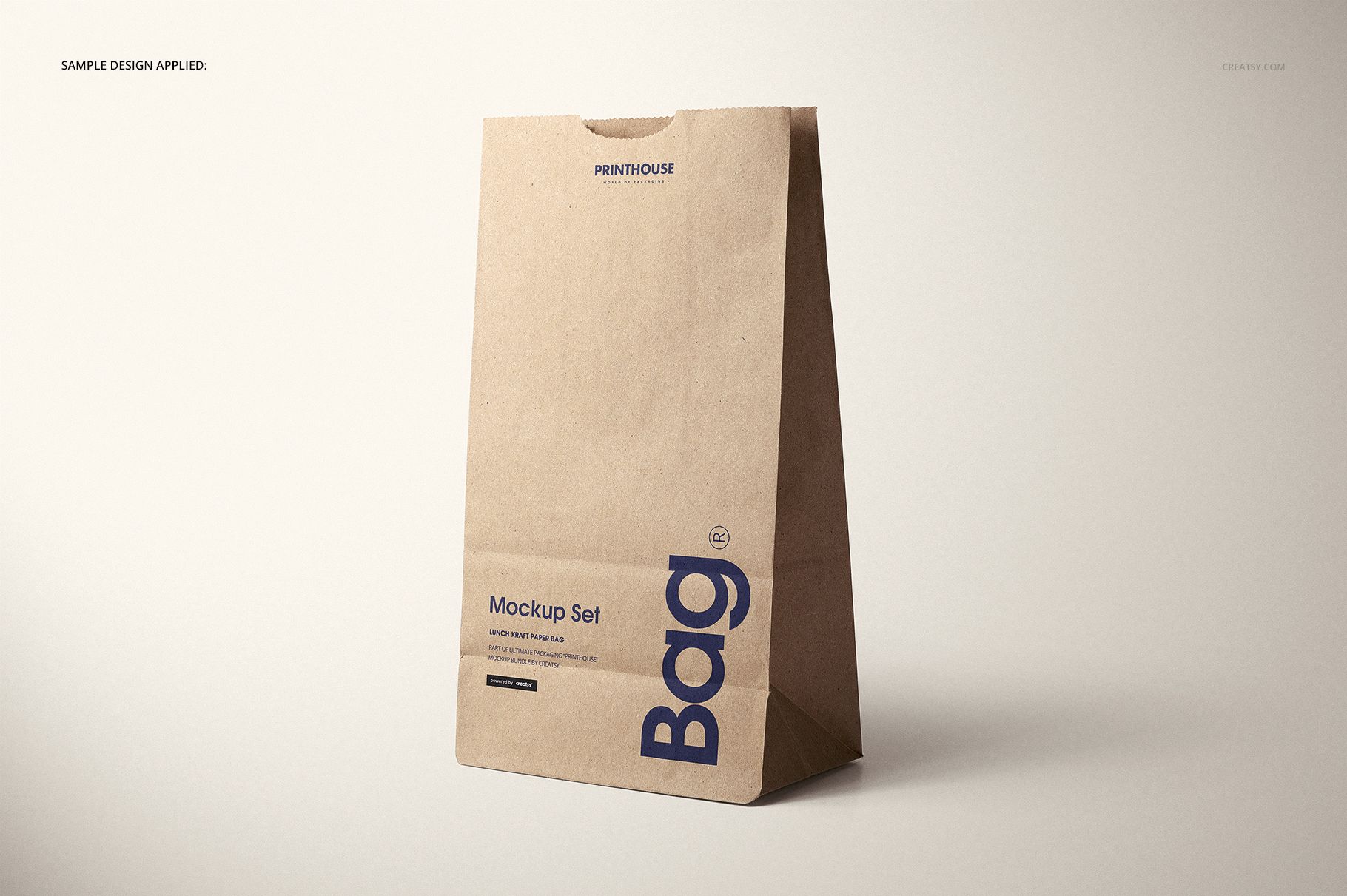 Lunch Kraft Paper Bag Mockup Set - mockup screenshot 4
