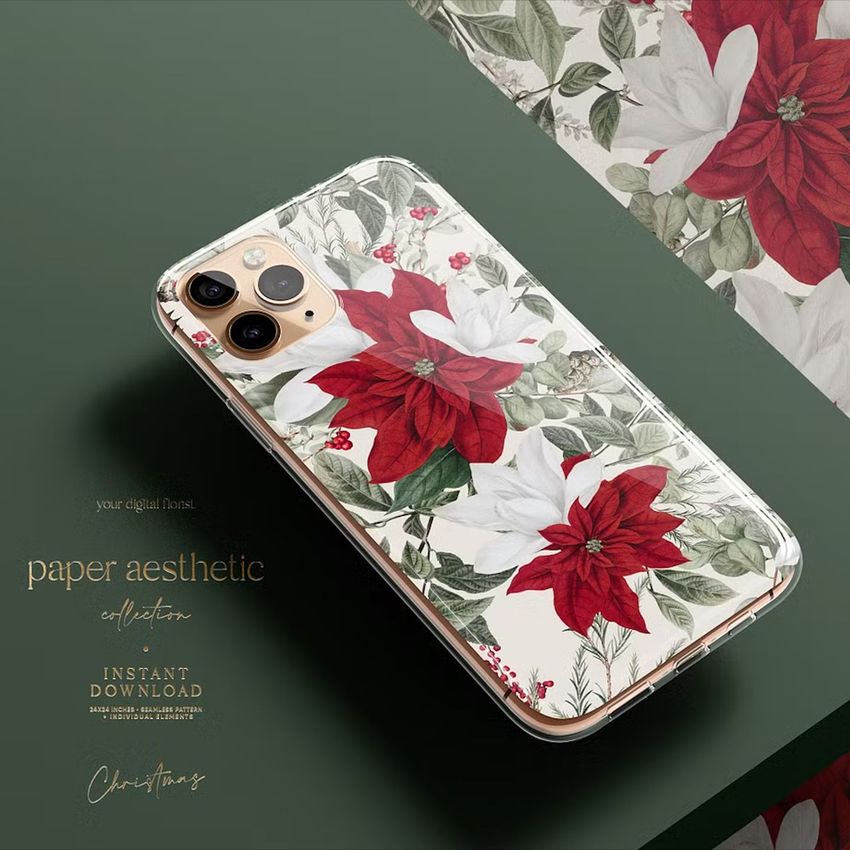 Christmas Florals by Paper Aesthetic - Files in Use example