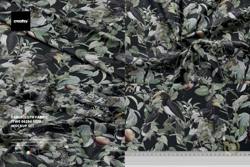 Tablecloth Fabric ITW0 Mockup Set - mockup screenshot 1