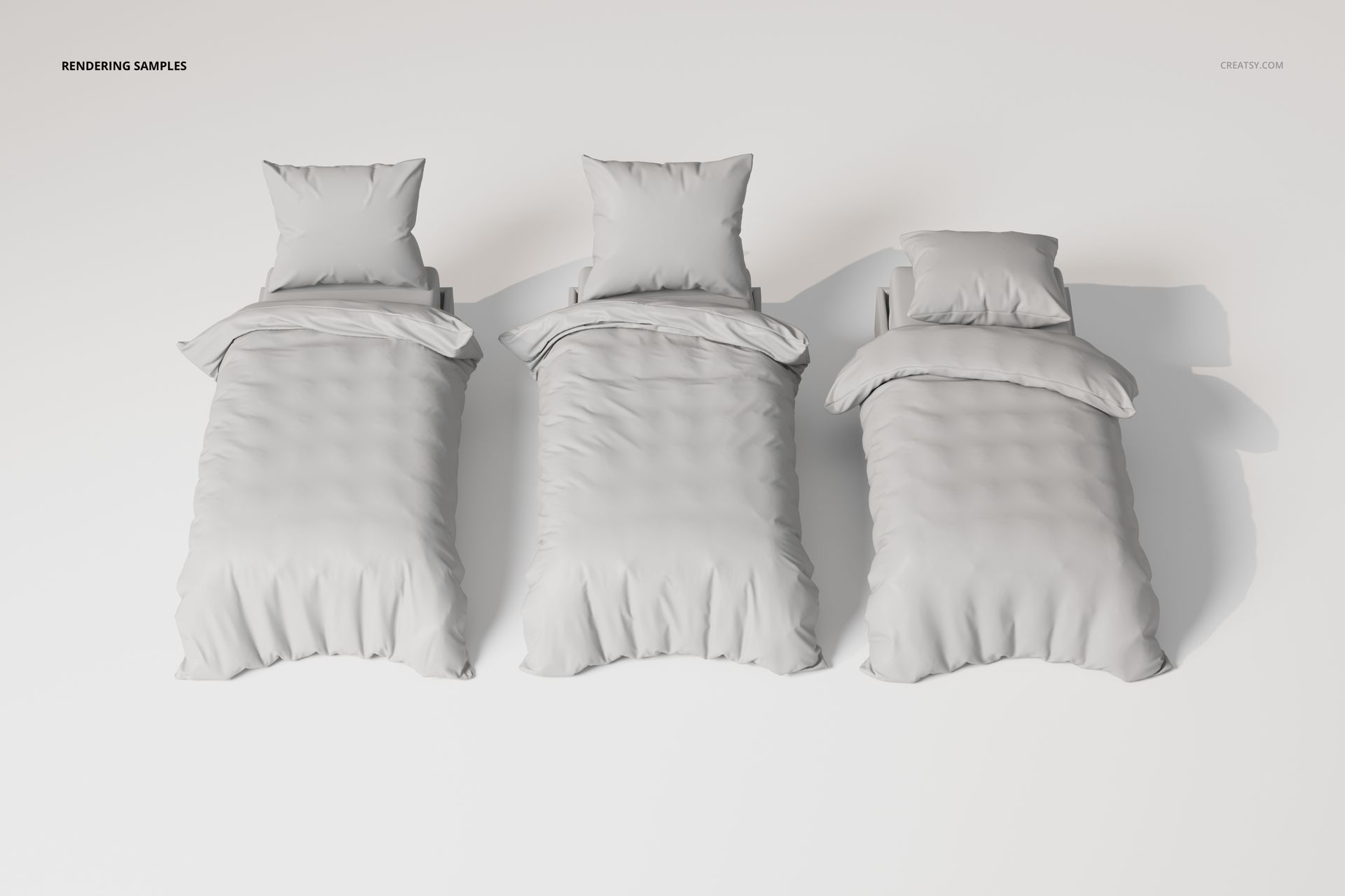 Single Bed Bedding Sets 3D Model - mockup screenshot 2
