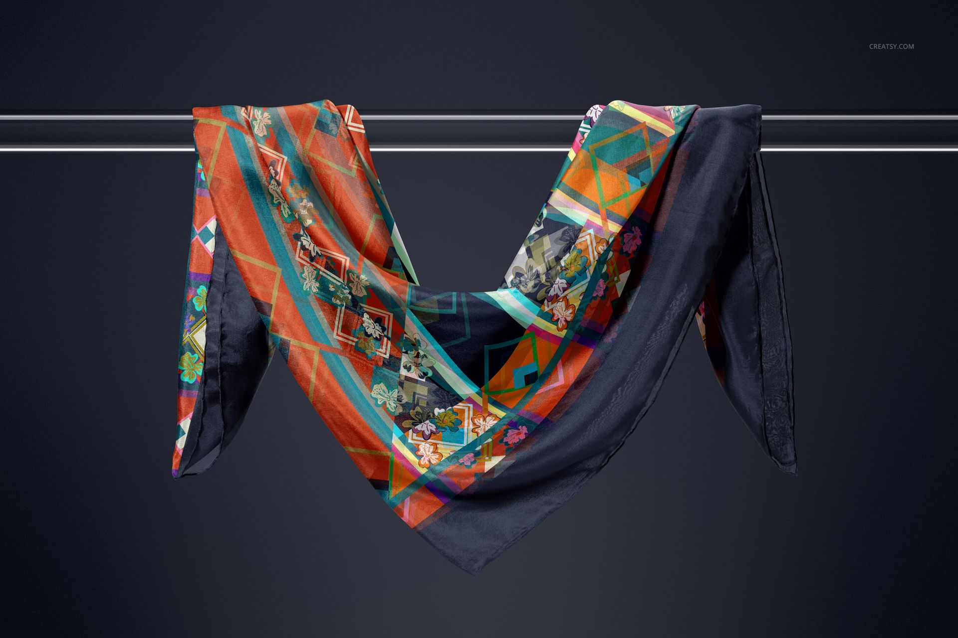 Habotai Silk Scarf Mockup Set - mockup screenshot 9