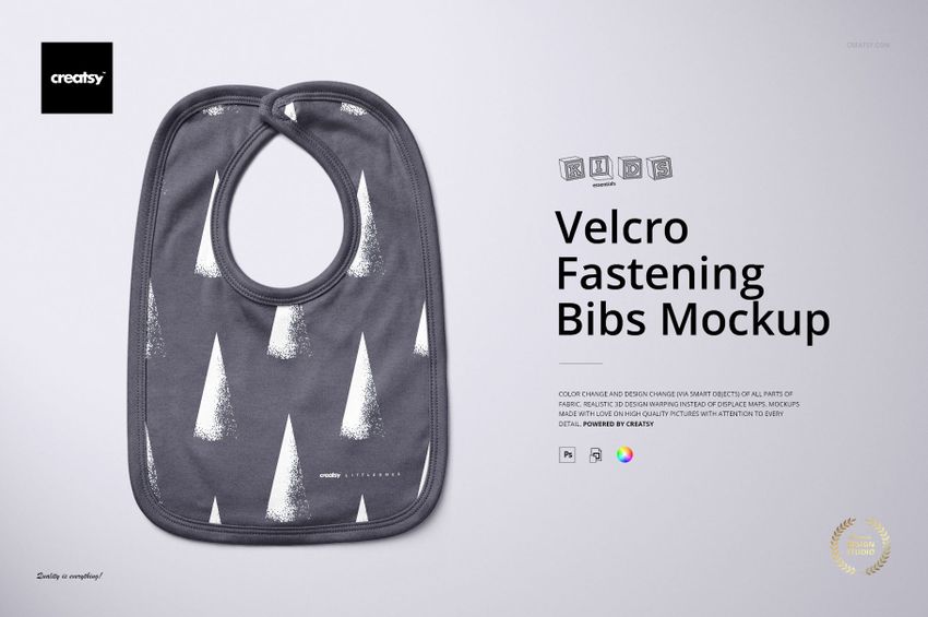 Velcro Fastening Bibs Mockup Set (2/KEv.1) - mockup screenshot 1