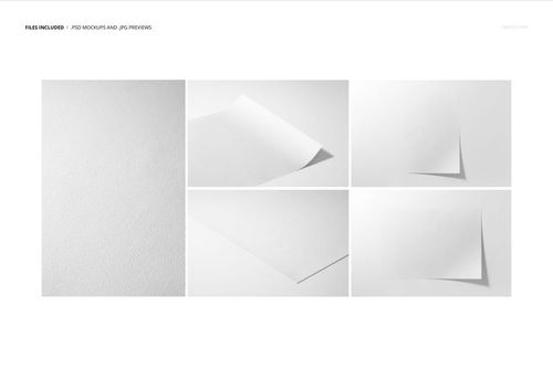 Set of five Hahnemühle William Turner fine art print mockups showing A3 paper sheets in various angles on white.
