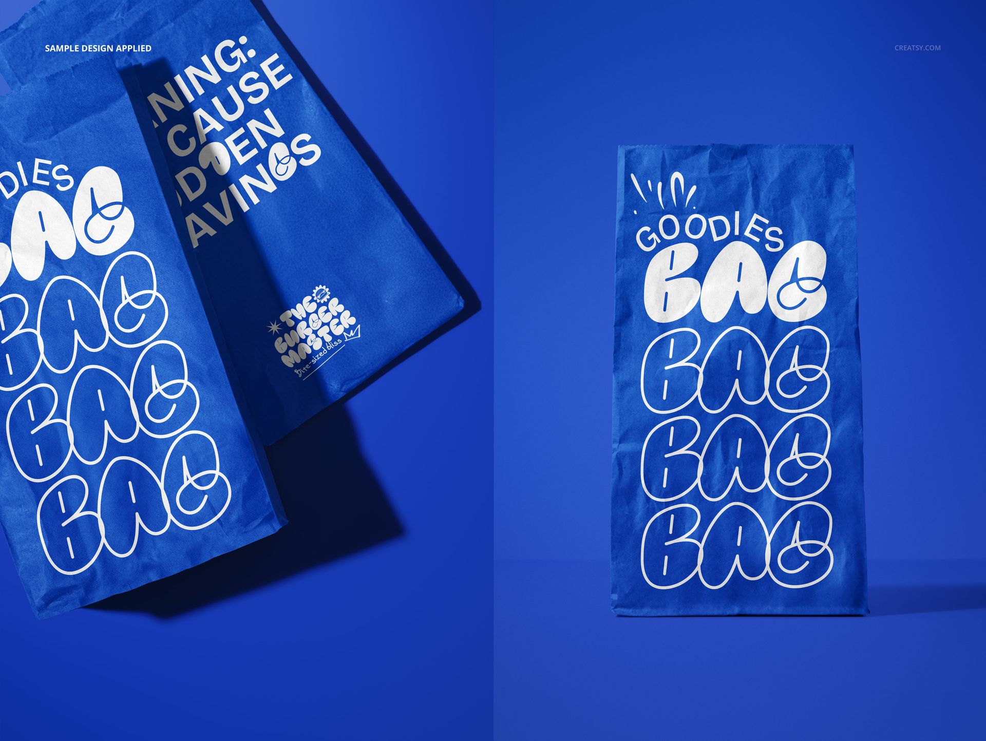 Paper Fast Food Bag Mockup Set - mockup screenshot 4