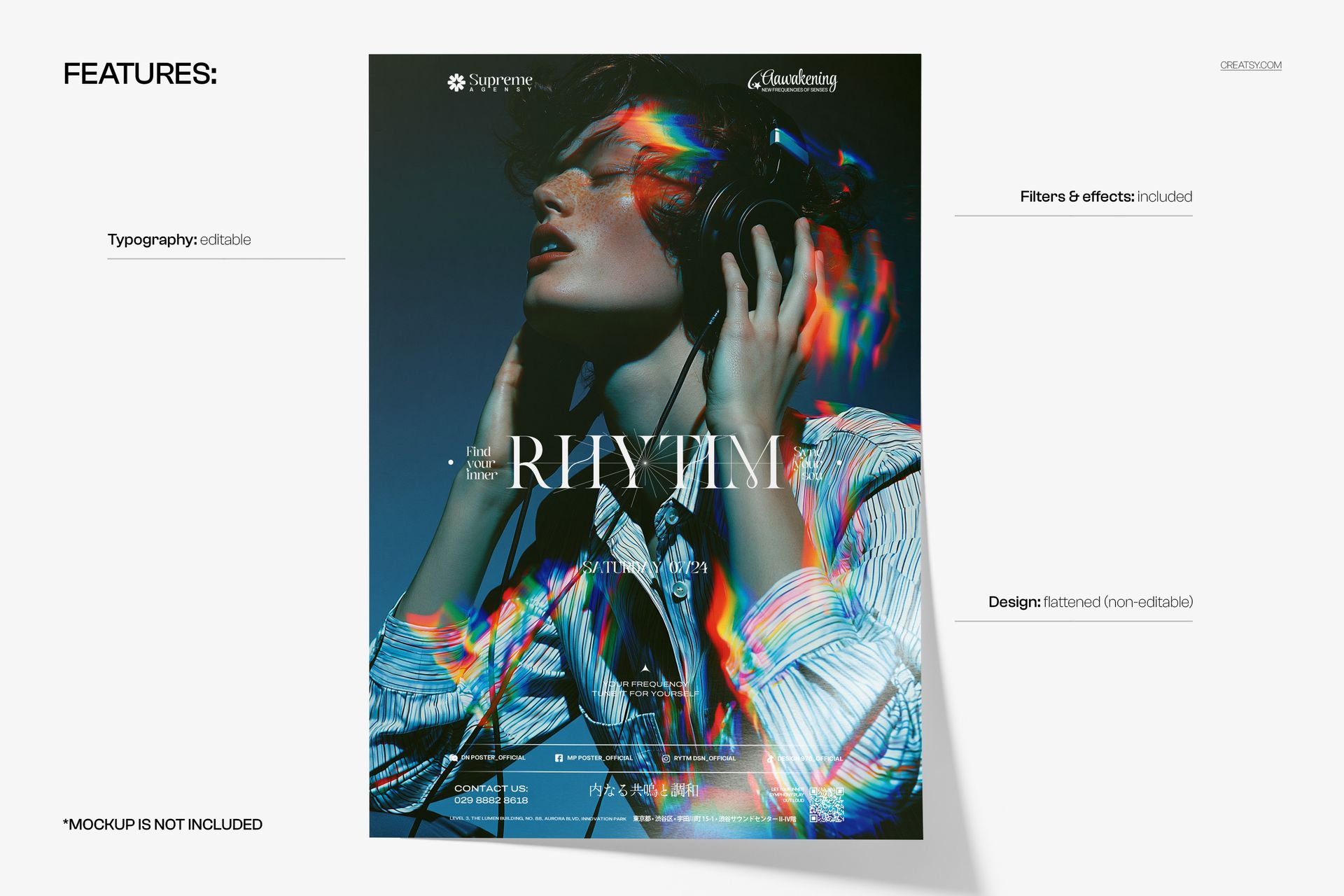 Tune In Frequency Poster Template