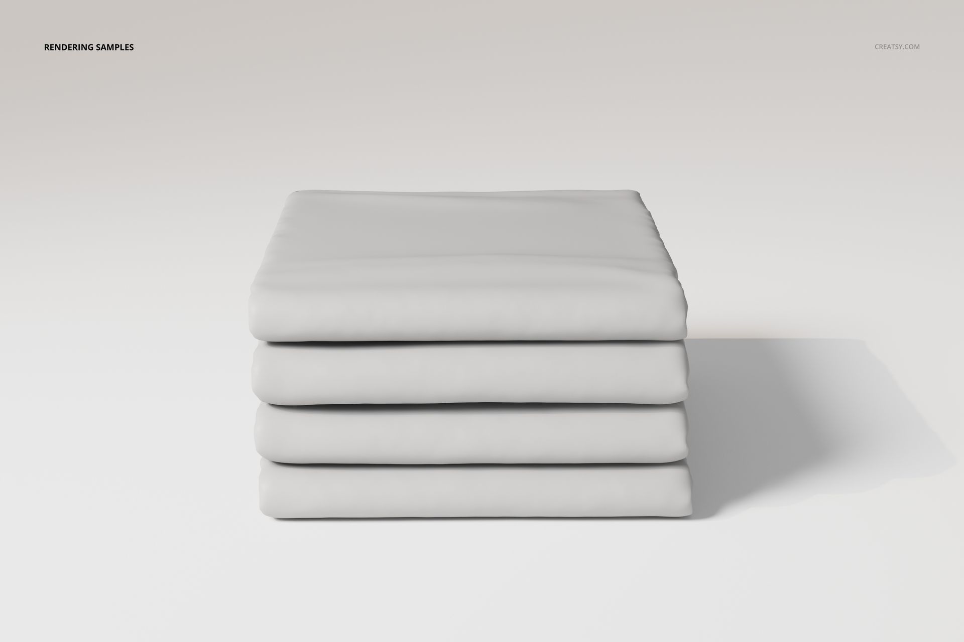 Folded Cotton Flat Sheets 3D Model - mockup screenshot 2