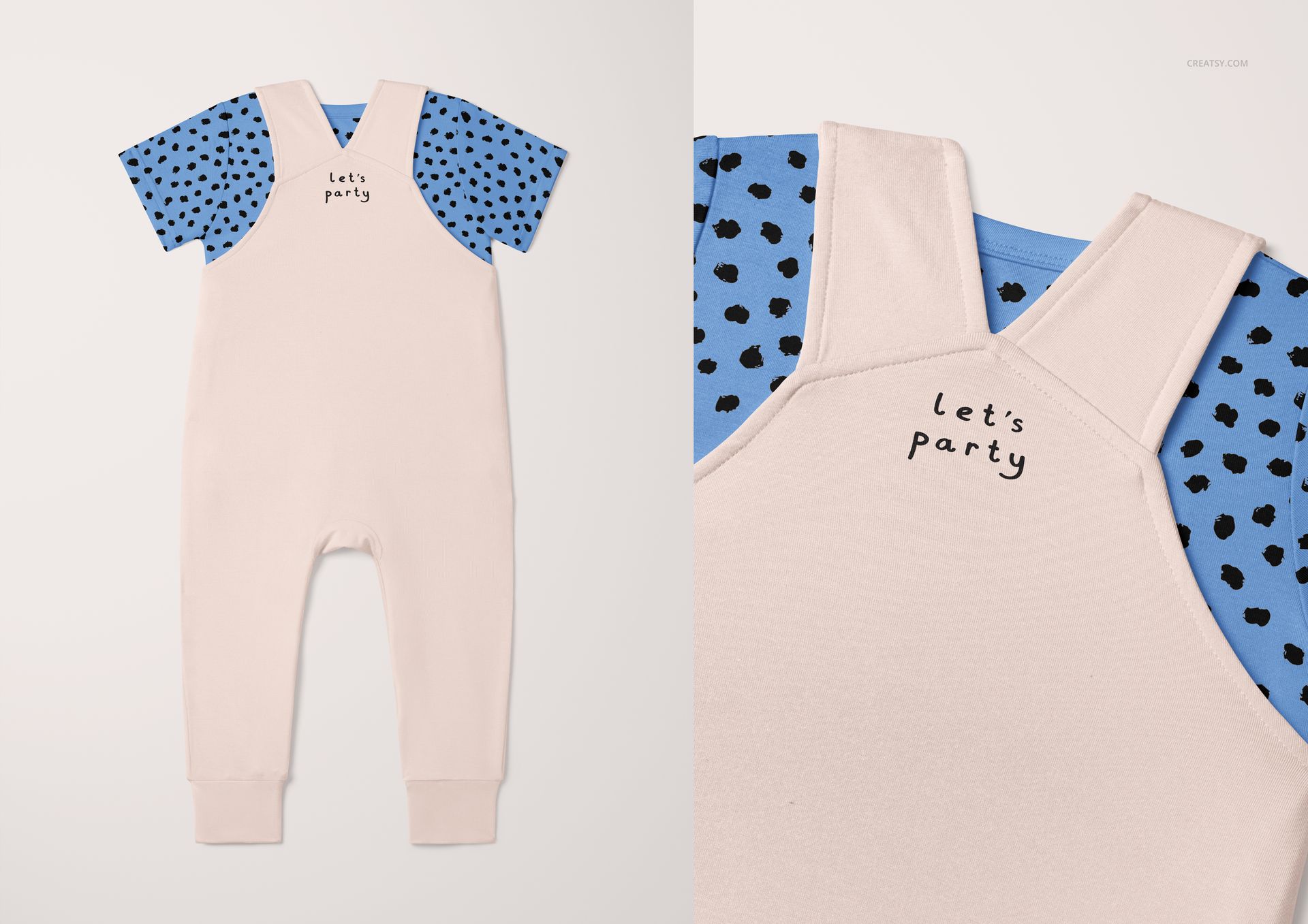 Toddler T-Shirt and Overalls Mockup Set - mockup screenshot 5