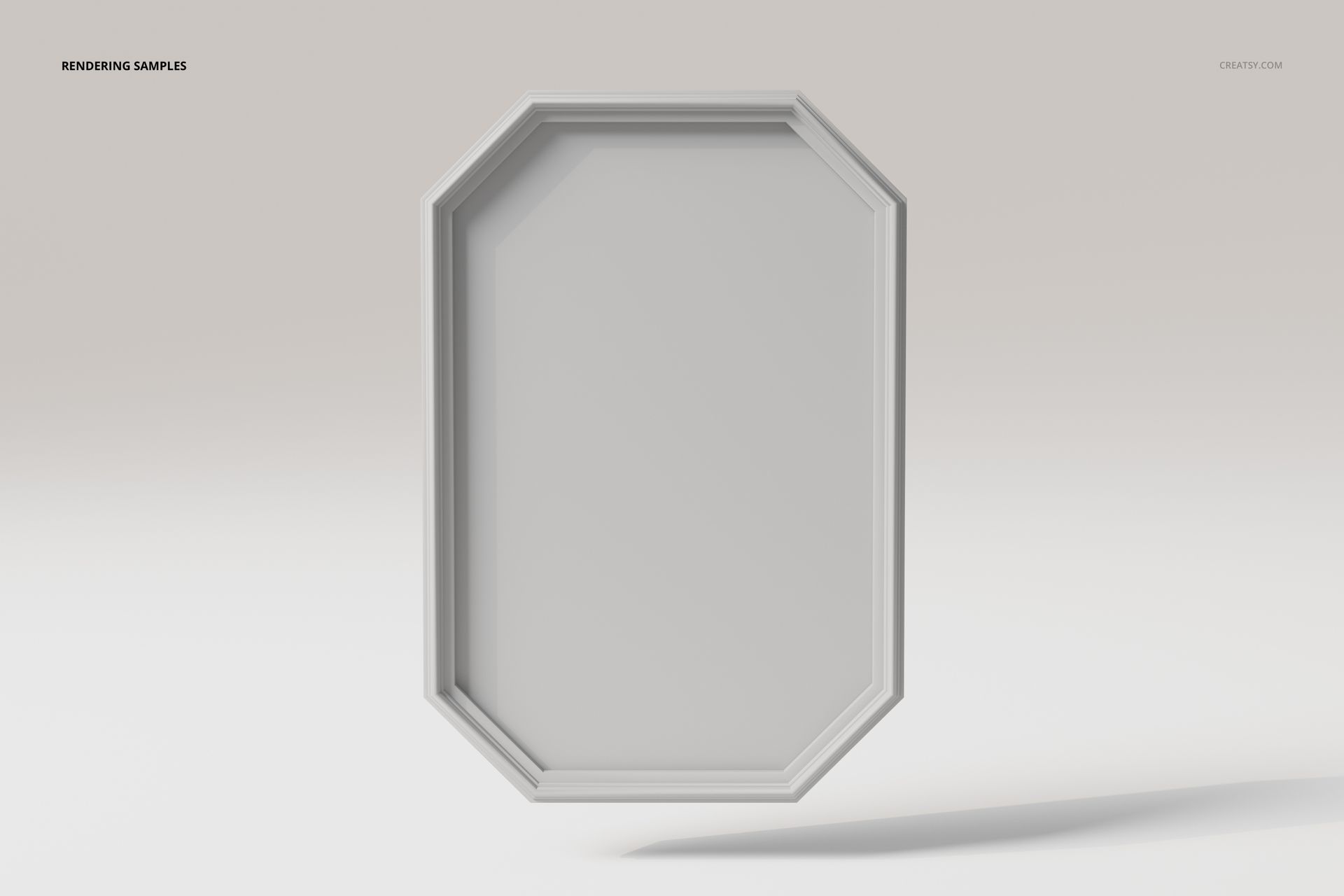 Octagonal Frame Mirror 3D Model - mockup screenshot 2