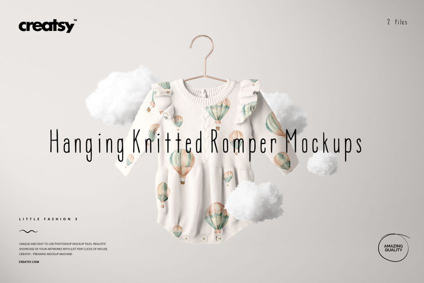 Hanging Knitted Romper Mockup Set - mockup screenshot 1