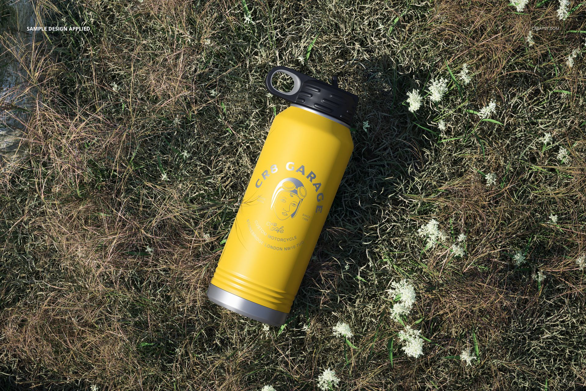 Powder Coated 32 oz. Water Bottle Mockup Set - mockup screenshot 9