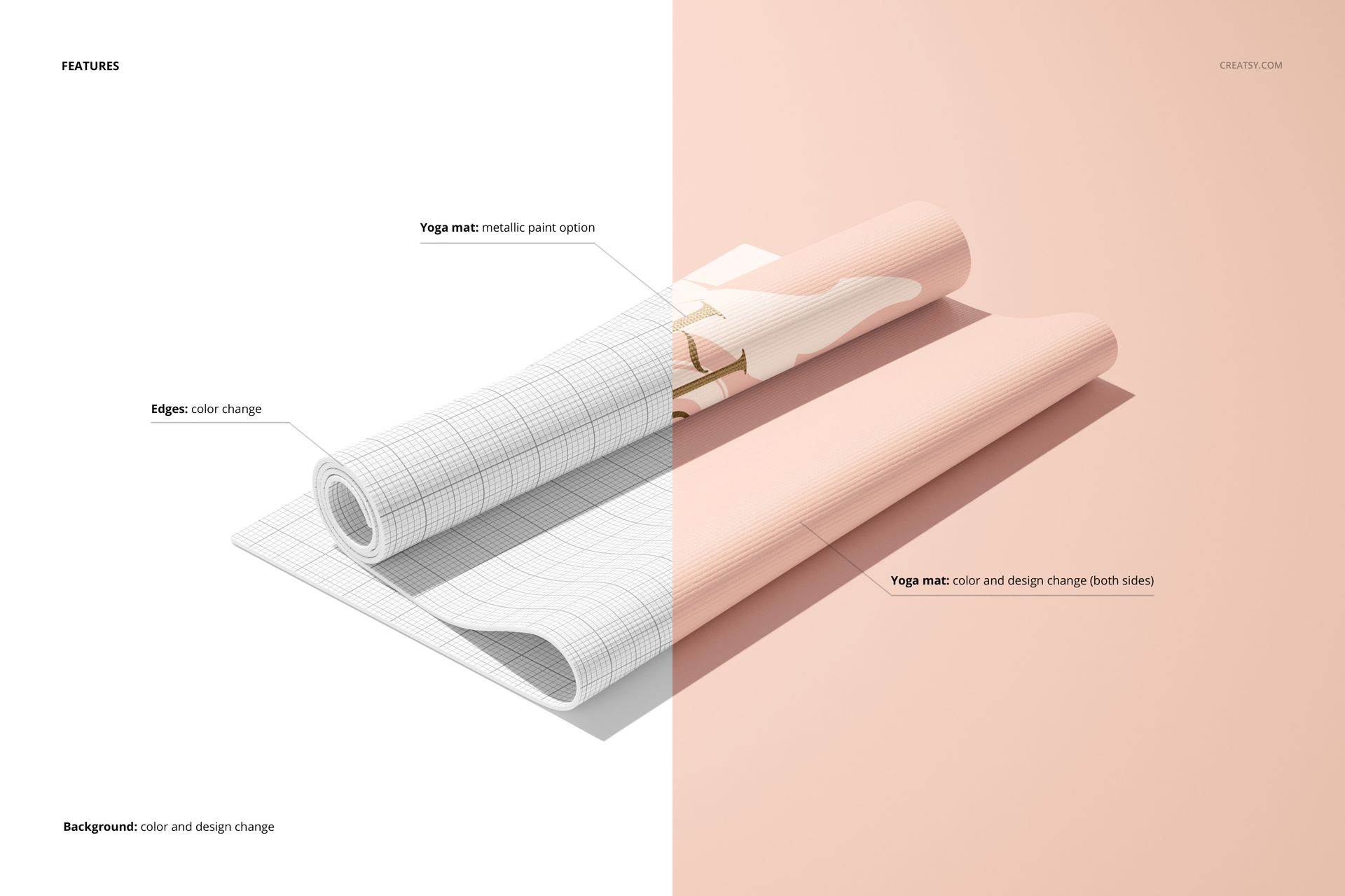Yoga Mat Mockup Set v.5 - mockup screenshot 3