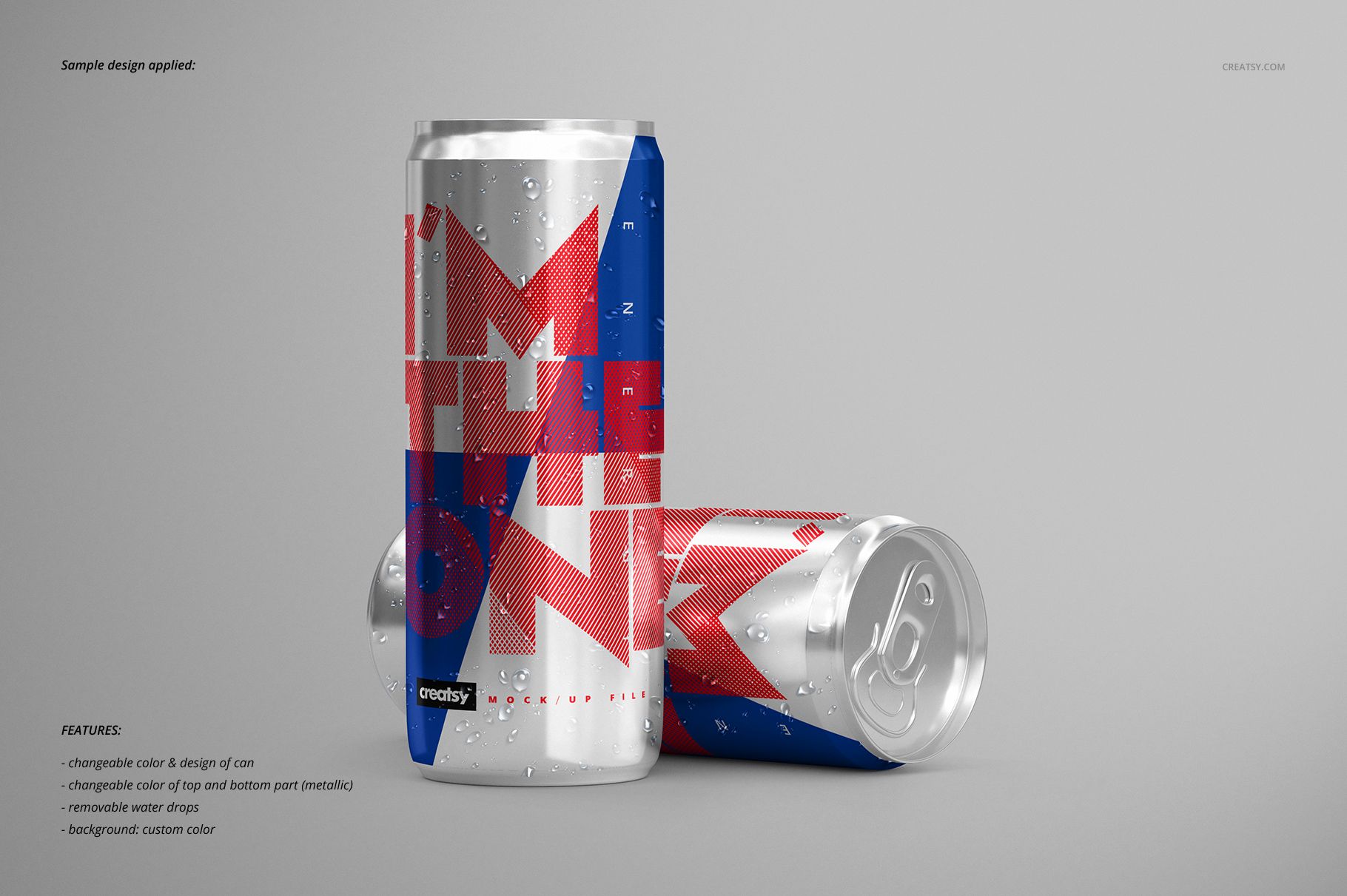 Energy Drink Can Mockup Set