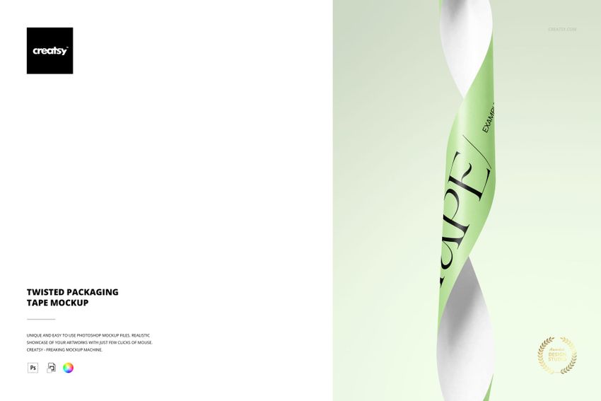 Twisted Packaging Tape Mockup - mockup screenshot 1