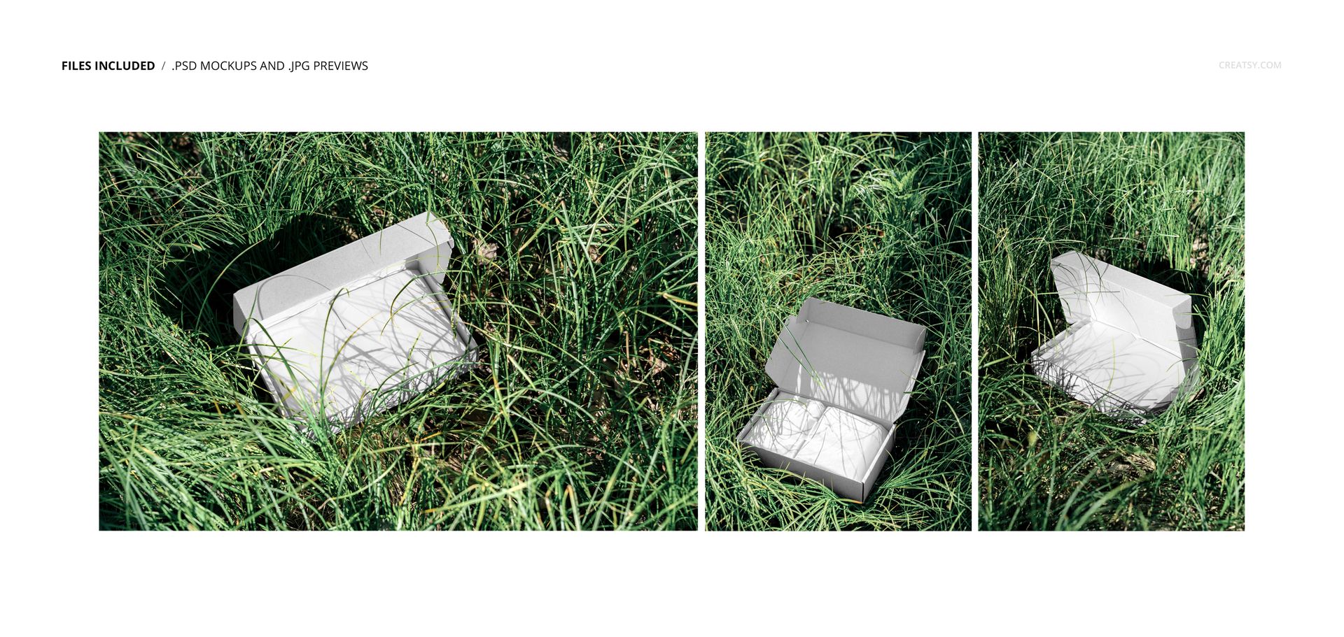 Mailing Box in Grass Mockup Set - mockup screenshot 2