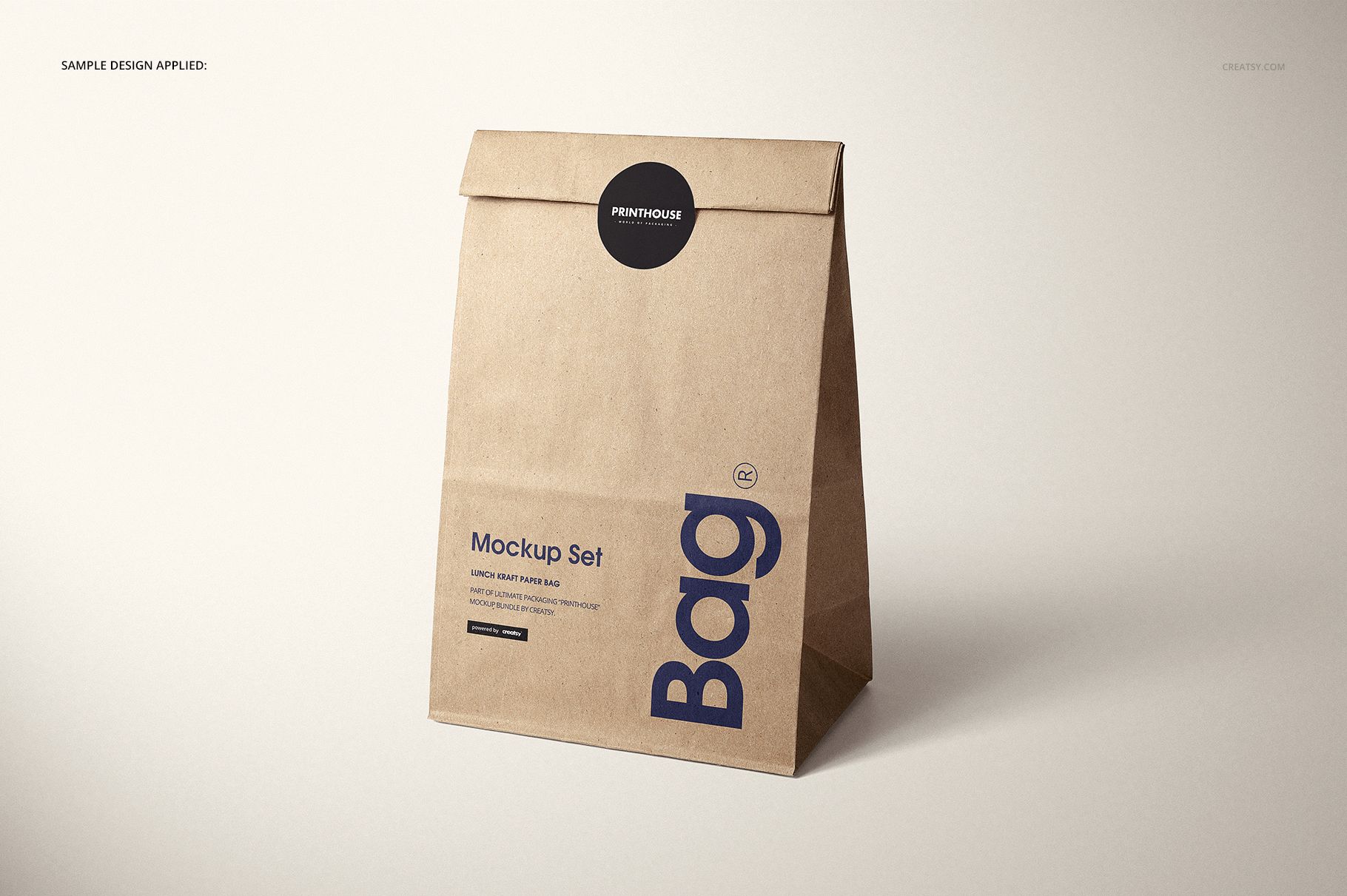 Lunch Kraft Paper Bag Mockup Set - mockup screenshot 3