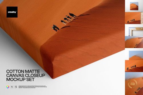 Cotton Matte Canvas Closeup Mockup Set - mockup preview 1