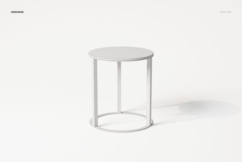 Modern round glass top coffee table with minimalist metal frame, shown in a front view on a white background.