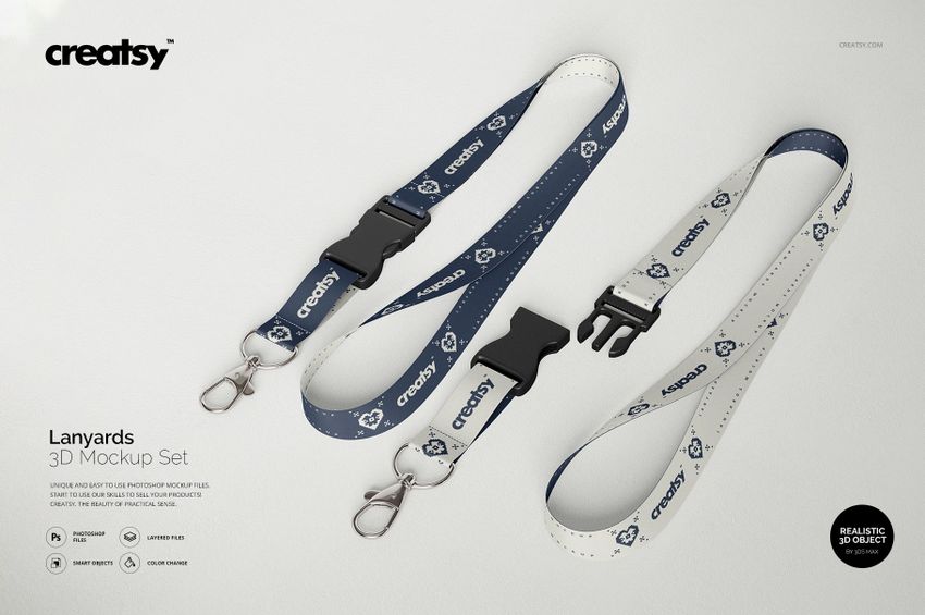 Lanyards 3D Mockup Set - mockup screenshot 1