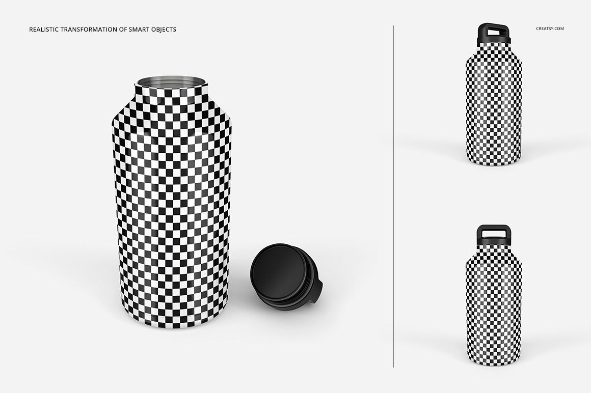 Insulated Double Wall Vacuum Stainless Steel Tumbler 64oz Mockup Set - mockup screenshot 6