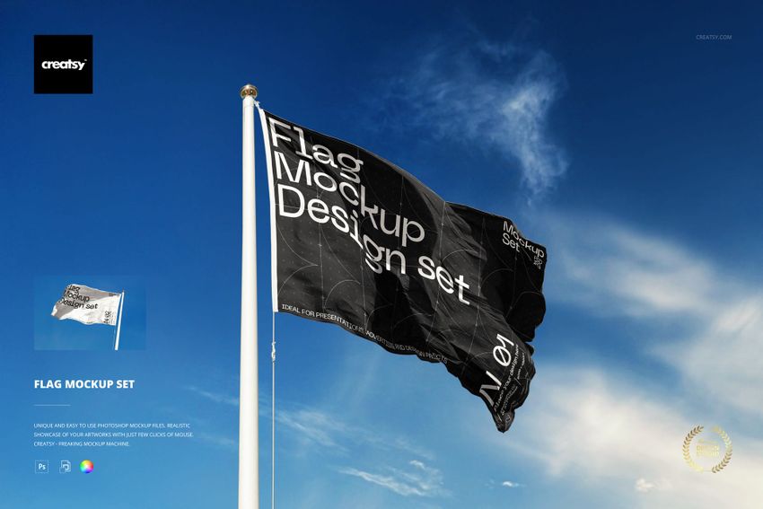 Flag Mockup Set - mockup screenshot 1