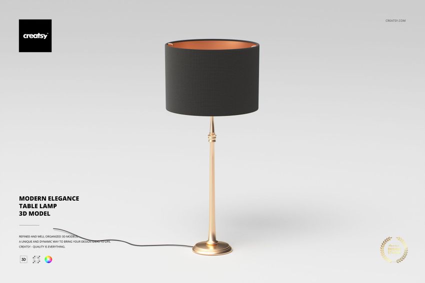 Modern Elegance Table Lamp 3D Model - mockup screenshot 1