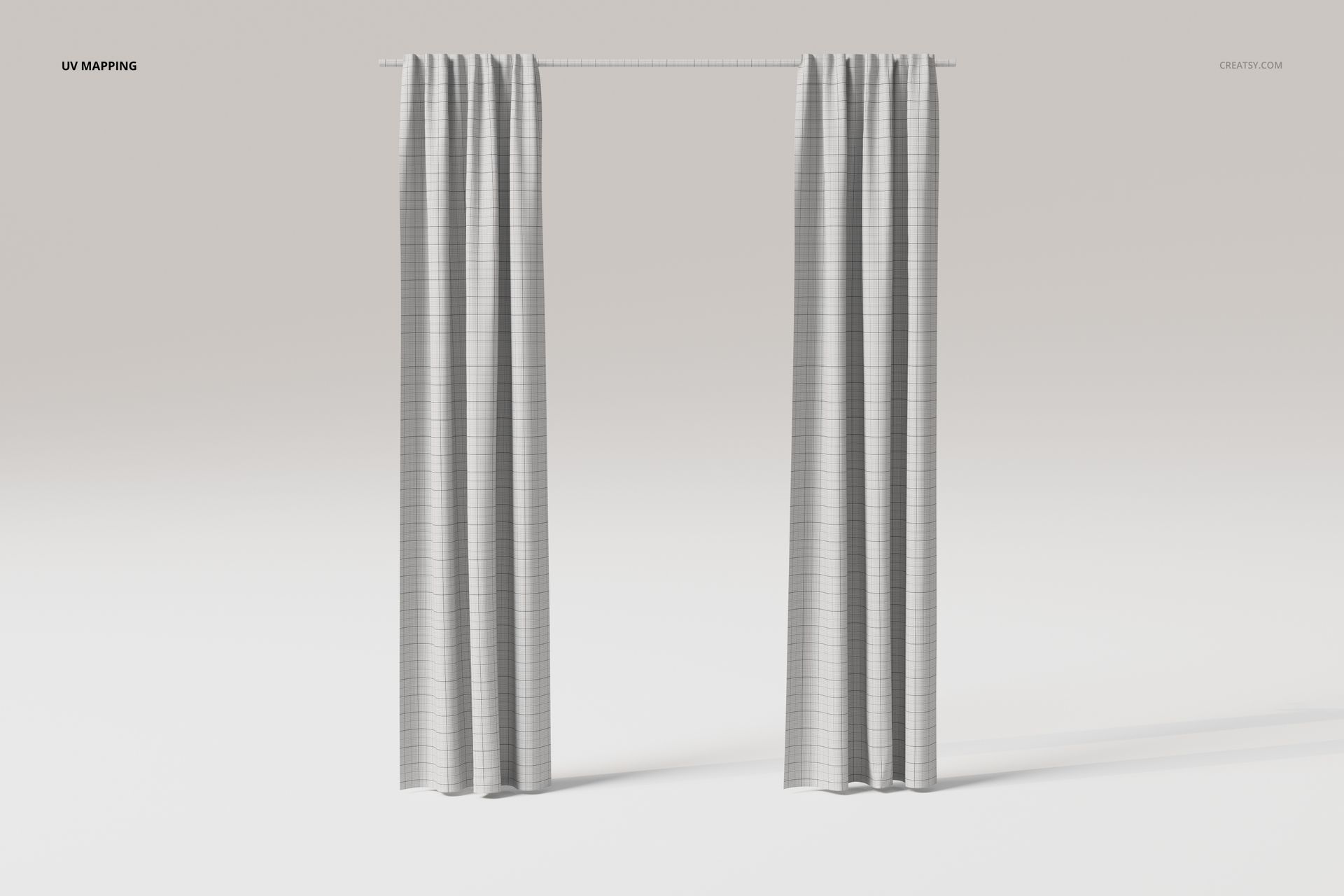 Elegant Bedroom Curtains 3D Model - mockup screenshot 4