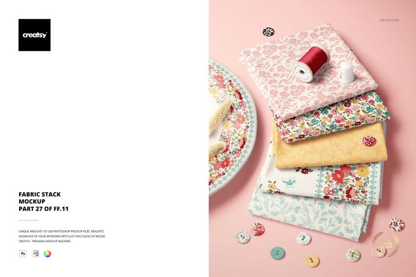 Fabric Stack Mockup (27/FFv.11) - mockup screenshot 1