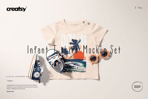 Infant T-shirt Mockup Set - mockup preview 1
