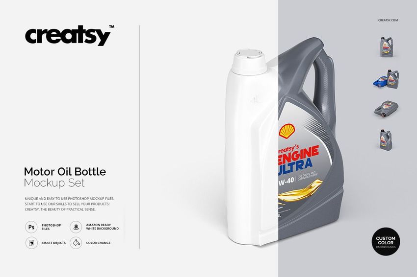 Motor Oil Bottle Mockup Set - mockup screenshot 1