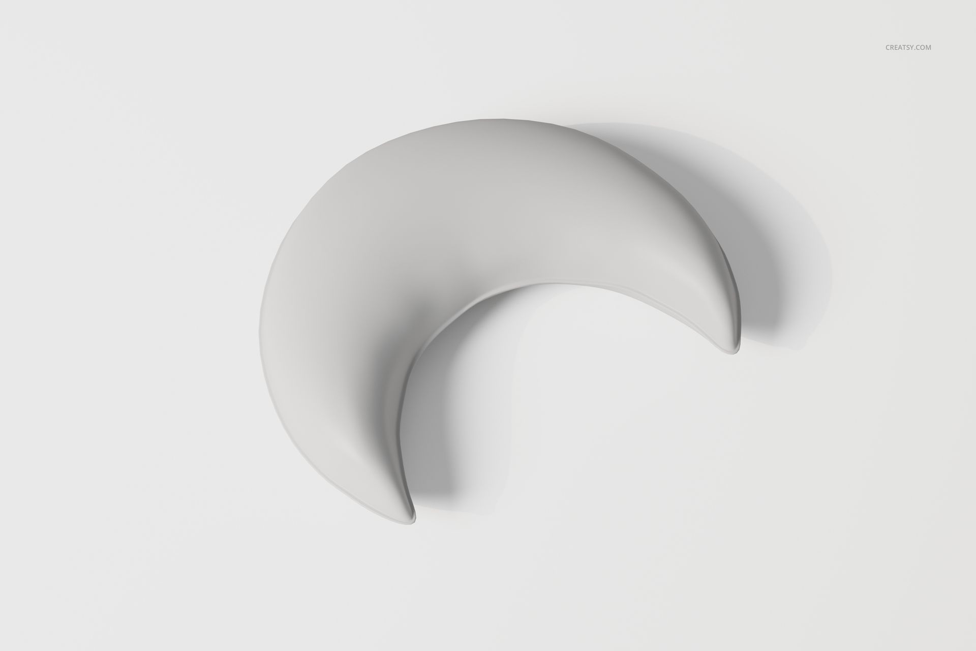Crescent Moon Pillow 3D Model - mockup screenshot 3