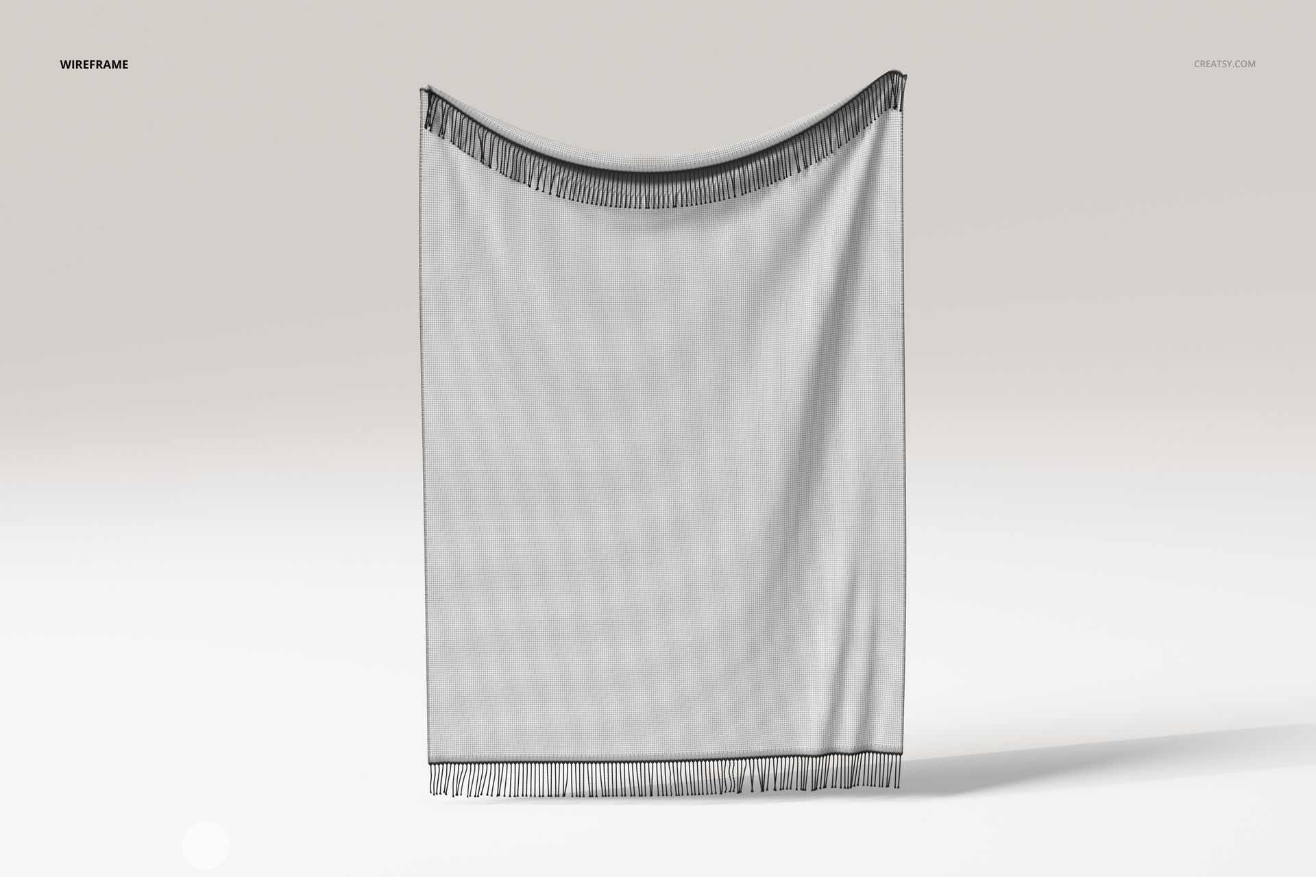 Fringed Tapestry Blanket 3D Model - mockup screenshot 6