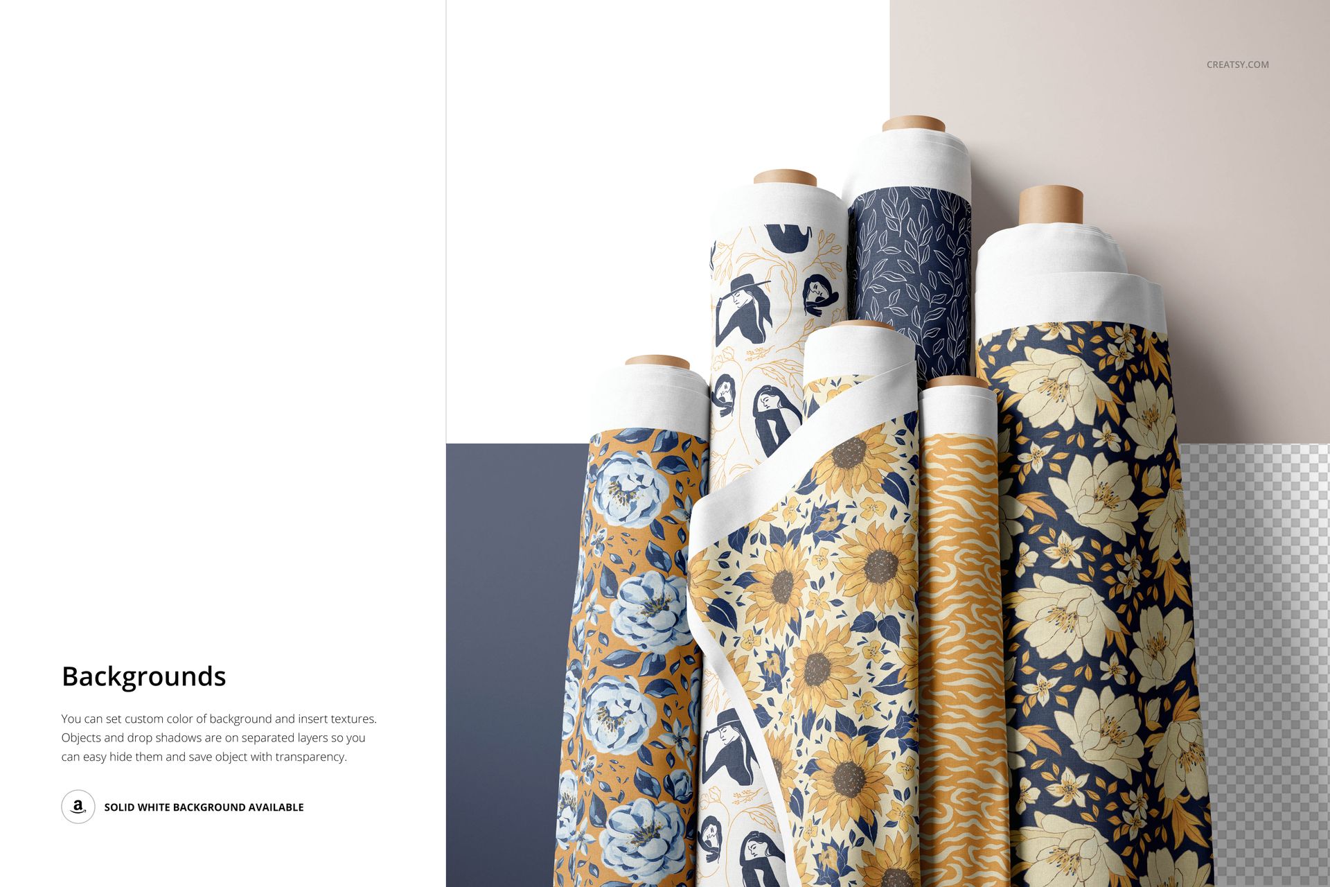 Fabric Rolls Mockup Set (15/FFv.11) - mockup screenshot 5
