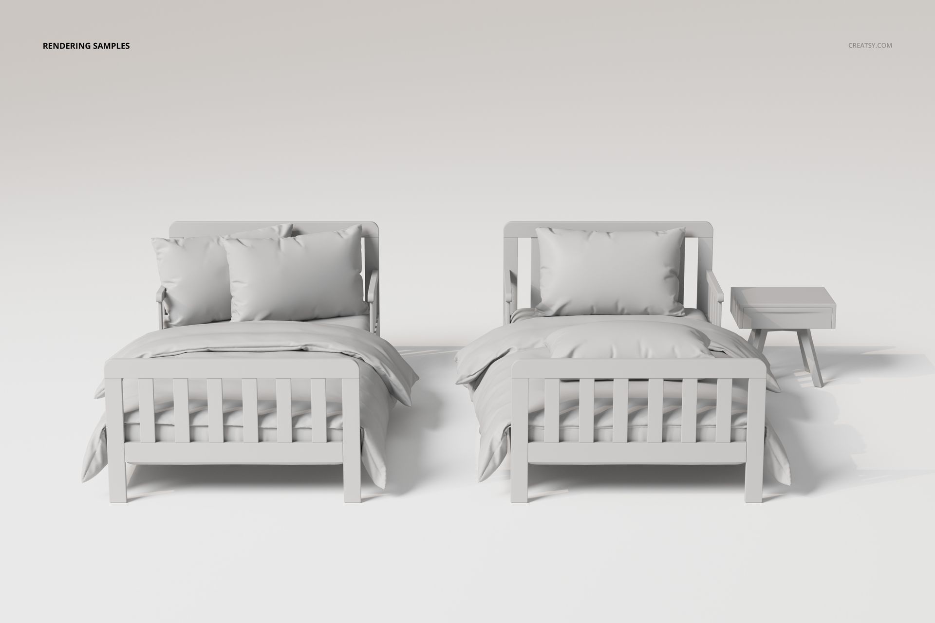 Kids Bed & Bedding 3D Model - mockup screenshot 2