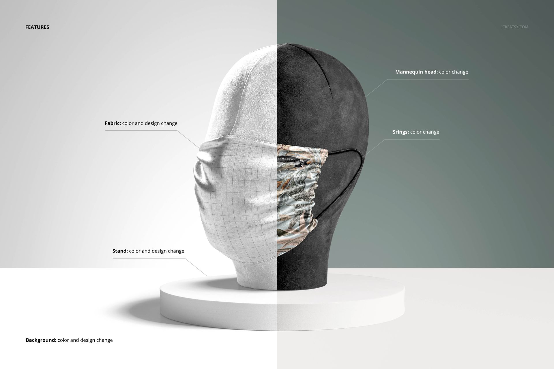 Silk Face Mask Mockup Set - mockup screenshot 3