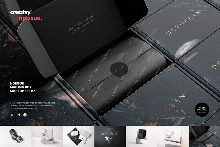 Noissue Mailing Box Mockup Set v.1 - mockup screenshot 1