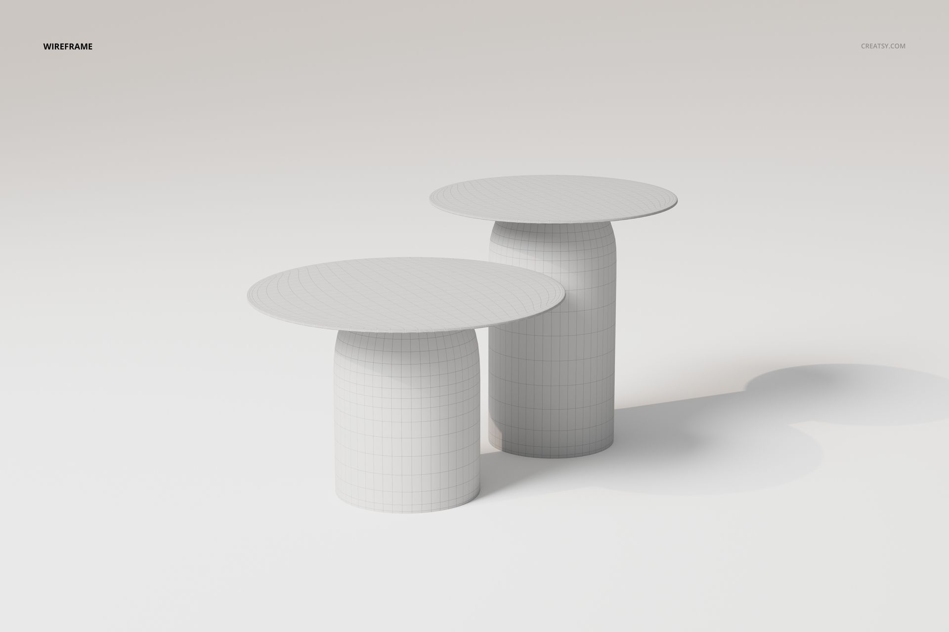 Nordic Style Disc Coffee Tables 3D Model - mockup screenshot 6